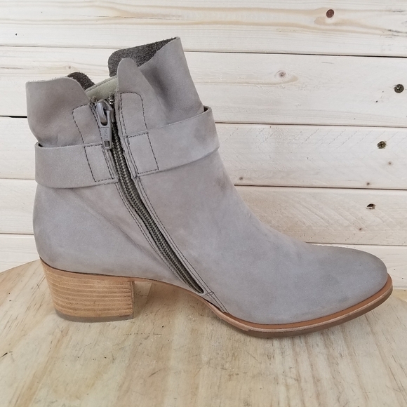 Paul Green 7.5 US Leather Ankle Boot Booties Side Zip Western Biker Moto NEW - Picture 8 of 15